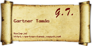 Gartner Tamás névjegykártya
